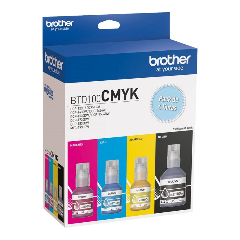 Pack Botella De Tinta Btd100Cmyk Cmybk TECNOLOGÍA BROTHER 