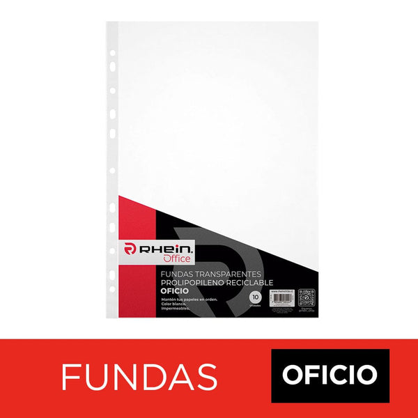 Funda Para Archivo Polipropileno Oficio Blanco OFICINA Y LIBRERIA RHEIN 