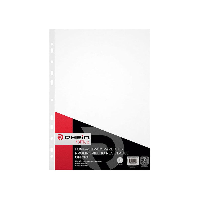 Funda Para Archivo Polipropileno Oficio Blanco OFICINA Y LIBRERIA RHEIN 