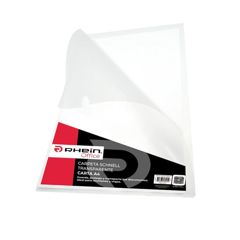 Carpeta Schnell Transparente Carta A4 OFICINA Y LIBRERIA RHEIN 