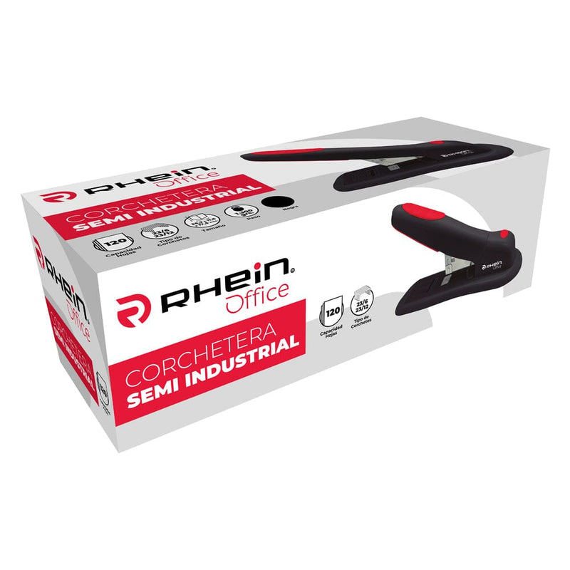 Corchetera Semi Industrial Metal Negra 100 Hojas OFICINA Y LIBRERIA RHEIN 