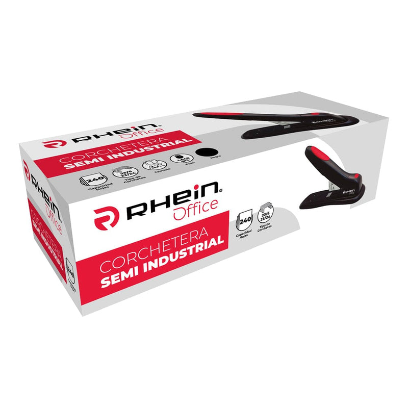 Corchetera Semi Industrial Metal Negra 200 Hojas OFICINA Y LIBRERIA RHEIN 