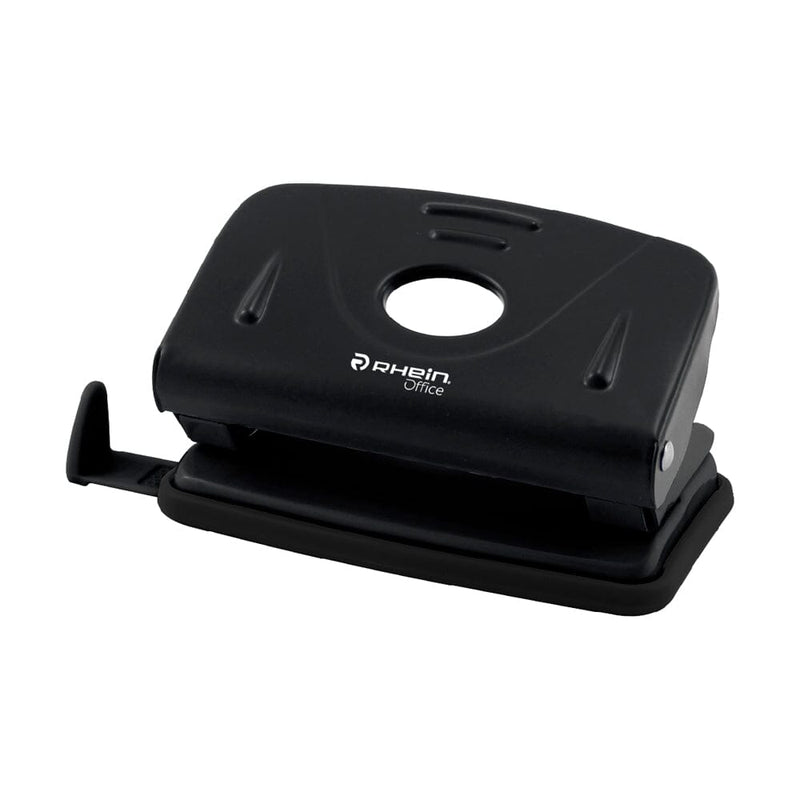 Perforadora Pequeña Metal 10 Hojas Negra OFICINA Y LIBRERIA RHEIN 
