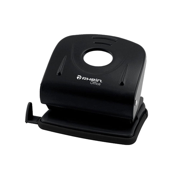 Perforadora Grande Metal 30 Hojas Negra OFICINA Y LIBRERIA RHEIN 