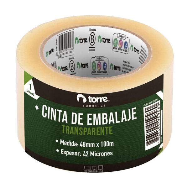 Cinta Embalaje Transparente 48Mm X 100 Mt OFICINA Y LIBRERIA TORRE 