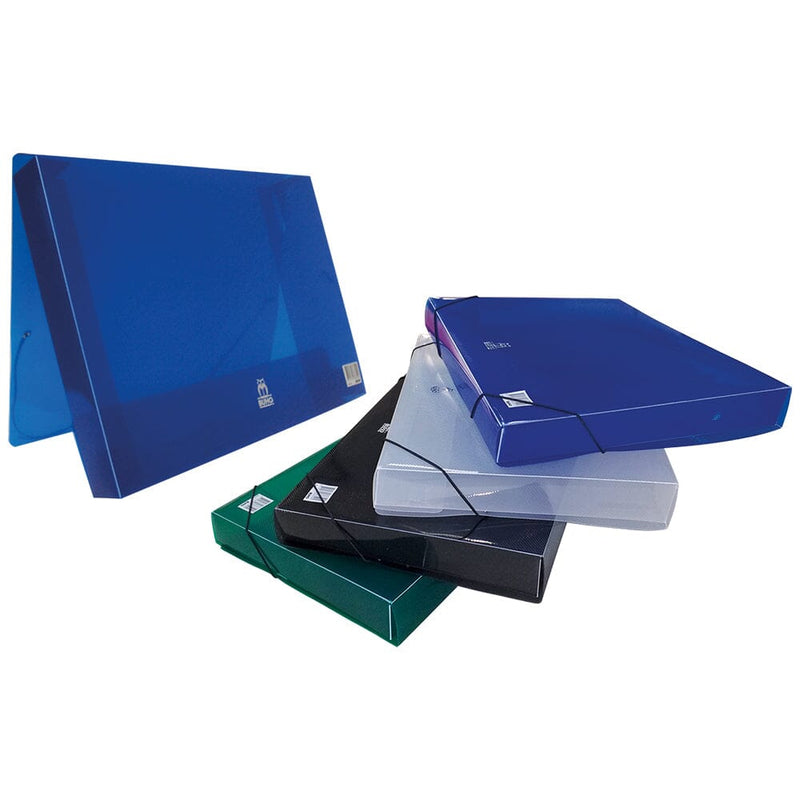 Carpeta Caja Con Elástico Vinil Oficio Colores Surtidos OFICINA Y LIBRERIA BUHO 