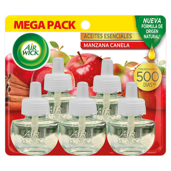 Desodorante Ambiental Eléctrico Repuesto Manzana Canela 5X21 ml ASEO Y LIMPIEZA AIRWICK 