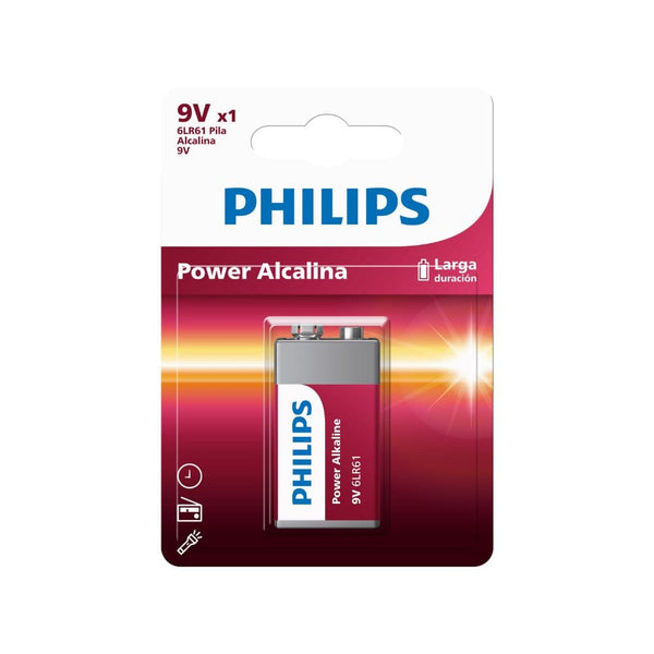 Bateria Alcalina 9V Blister X1 TECNOLOGÍA PHILIPS 