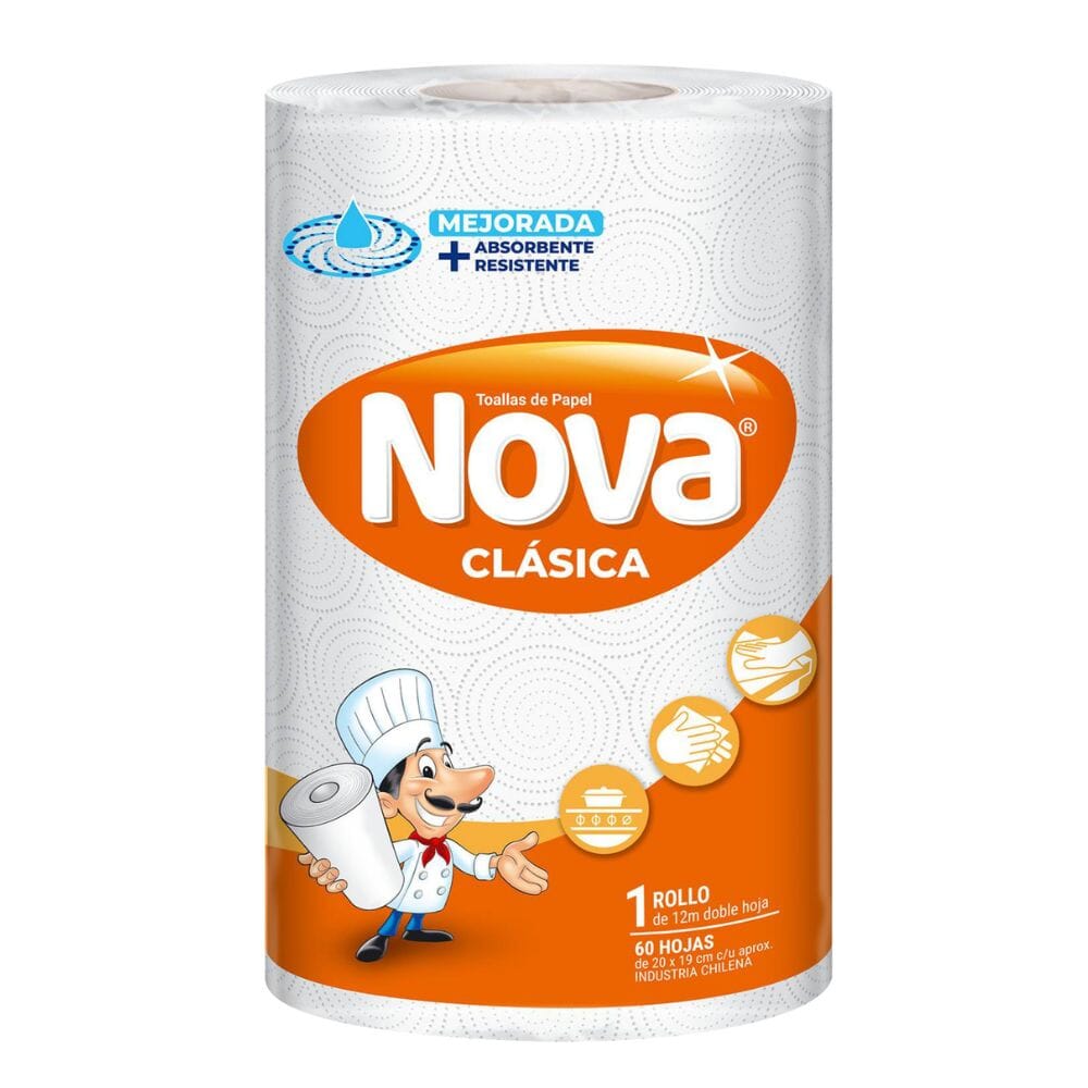 Toalla Papel Clásica Doble Hoja 1 Rollo X 12 Mt