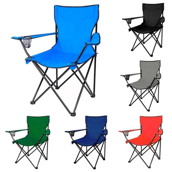 Silla Plegable De Camping Con Portavaso Colores Surtidos HOGAR SECOWASH 