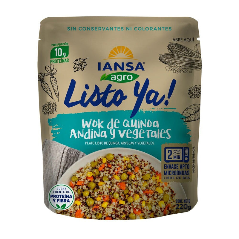 Platos Listo Instantáneos Wok Quinoa Y Vegetales 220 Gr ALIMENTOS IANSA 