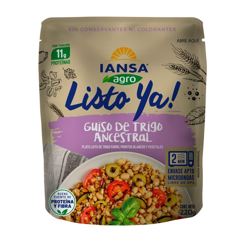 Platos Listo Instantáneos Guiso Trigo Ancestral 220 Gr ALIMENTOS IANSA 