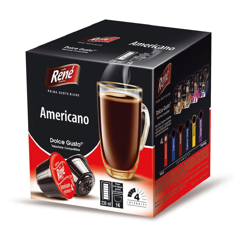 Capsula Americano Tipo Dolce Gusto 16 Capsulas ALIMENTOS RENÉ COFFEE 