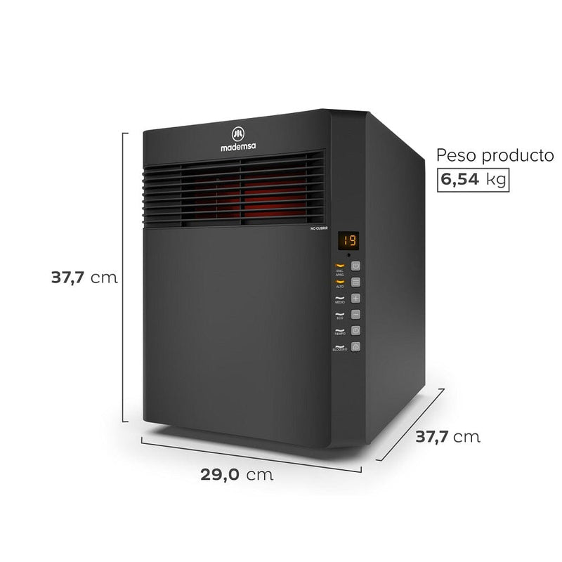 Estufa Eléctrica Digital Infrarroja Inf10 C/N HOGAR MADEMSA 
