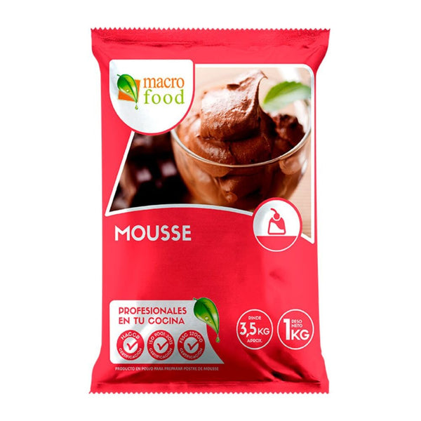 Postre En Polvo Mousse Frambuesa Bolsa 1 Kg ALIMENTOS MACROFOOD 