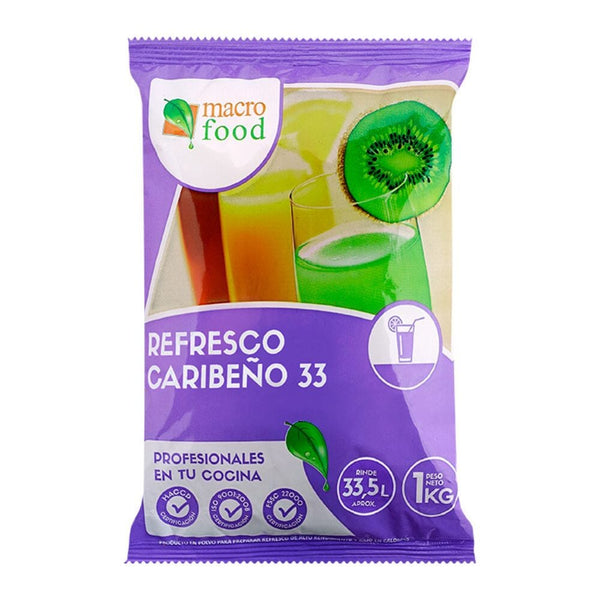 Jugo En Polvo Naranja Plátano Bolsa 1 Kg ALIMENTOS MACROFOOD 