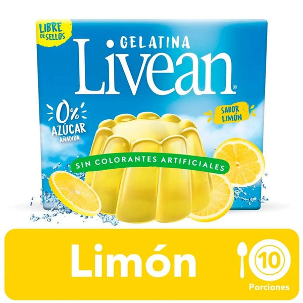 Jalea En Polvo Sin Azúcar Limón Caja 22G Unidad ALIMENTOS LIVEAN 