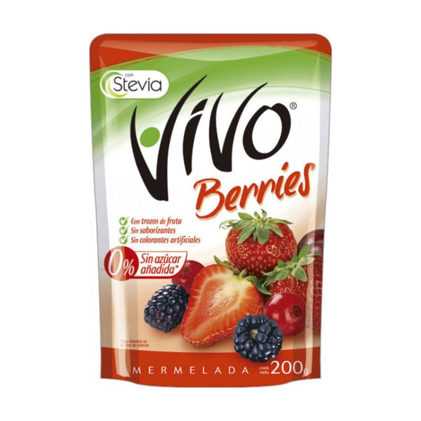 Mermelada Sin Azúcar Berries Bolsa 200 Gr ALIMENTOS VIVO 