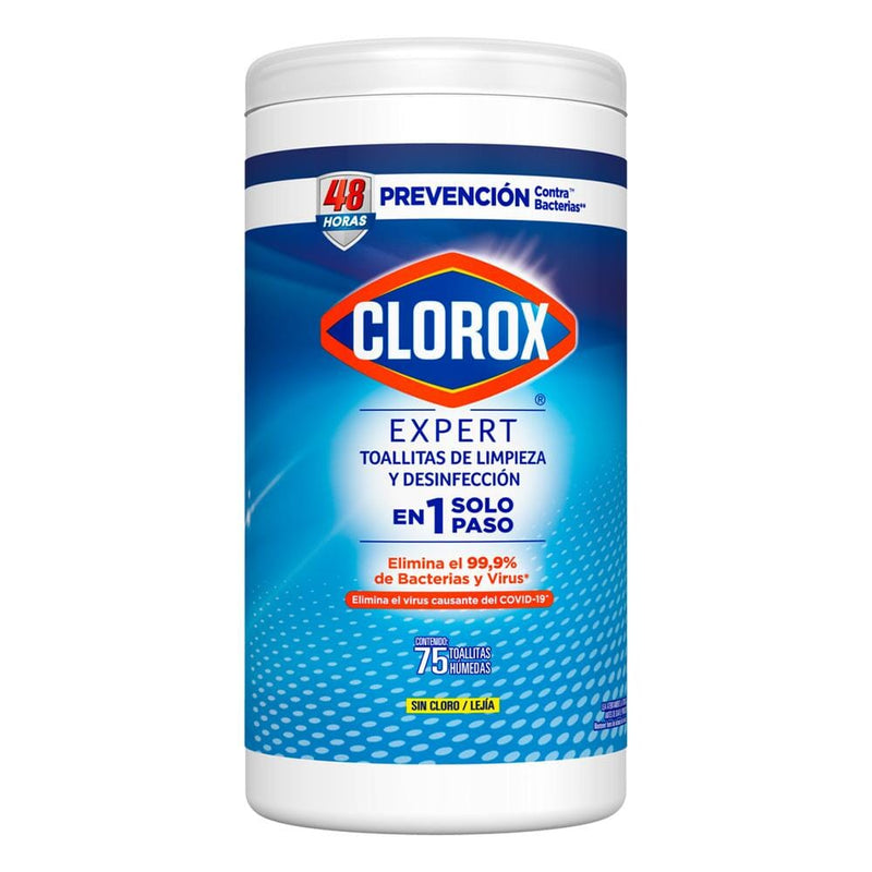 Toallitas Desinfectante Frasco 75 Un ASEO Y LIMPIEZA CLOROX 