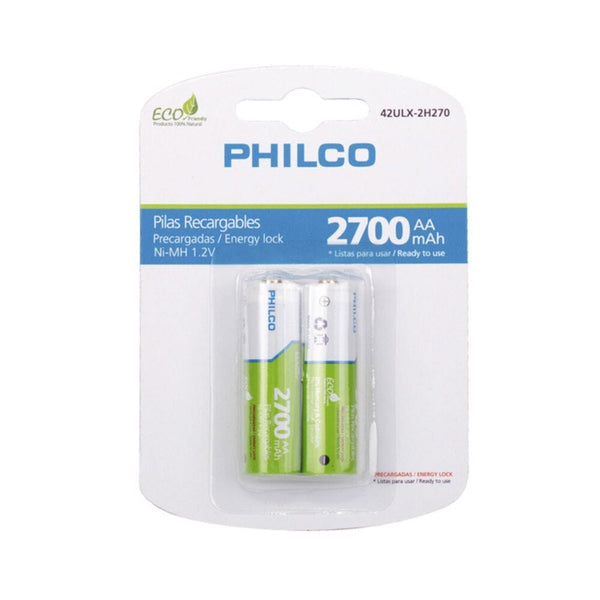 Pila Recargable Blister AA X2 2700Mah TECNOLOGÍA PHILCO 