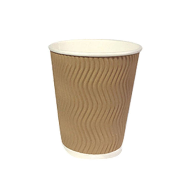 Vasos Polipapel Protector Corrugado Color Moca Bebidas Calientes 14 Oz 25 Un COTILLON DARNEL 
