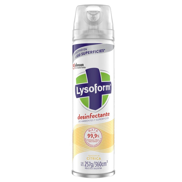 Desinfectante Ambiental Aerosol Cítrico 360 ml ASEO Y LIMPIEZA LYSOFORM 