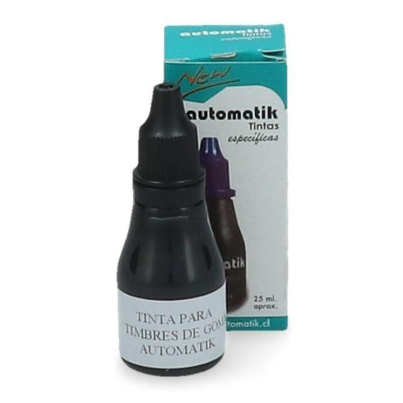 Tinta Timbre 711 Goma Negro 25 ml OFICINA Y LIBRERIA AUTOMATIK 