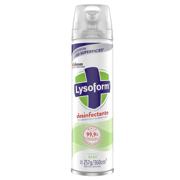 Desinfectante Ambiental Aerosol Bebé 360 ml ASEO Y LIMPIEZA LYSOFORM 