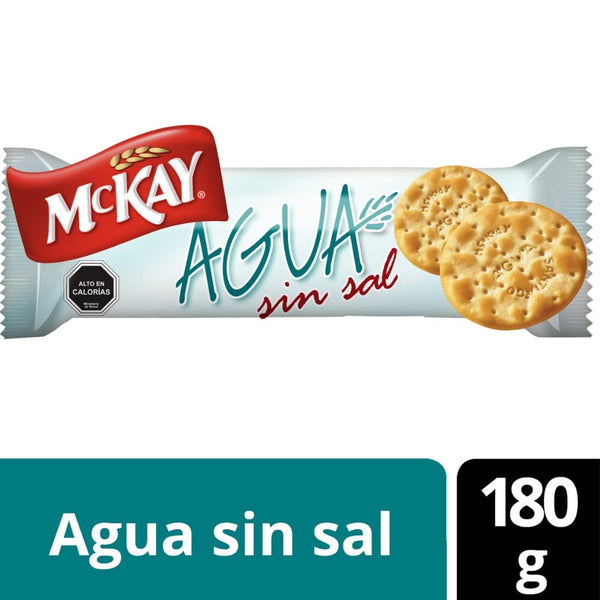 Galleta Agua 180 Gr Sin Sal ALIMENTOS MCKAY 