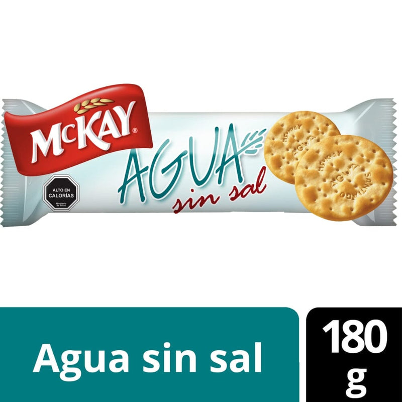 Galleta Agua 180 Gr Sin Sal ALIMENTOS MCKAY 