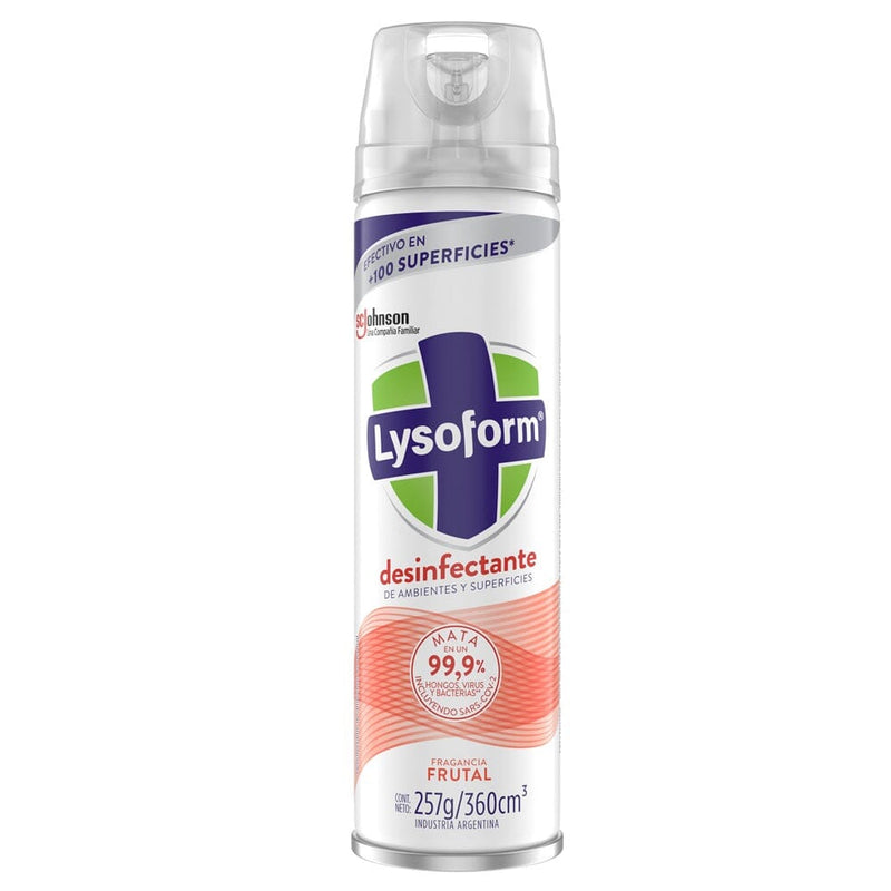 Desinfectante Ambiental Aerosol Frutal 360 ml ASEO Y LIMPIEZA LYSOFORM 