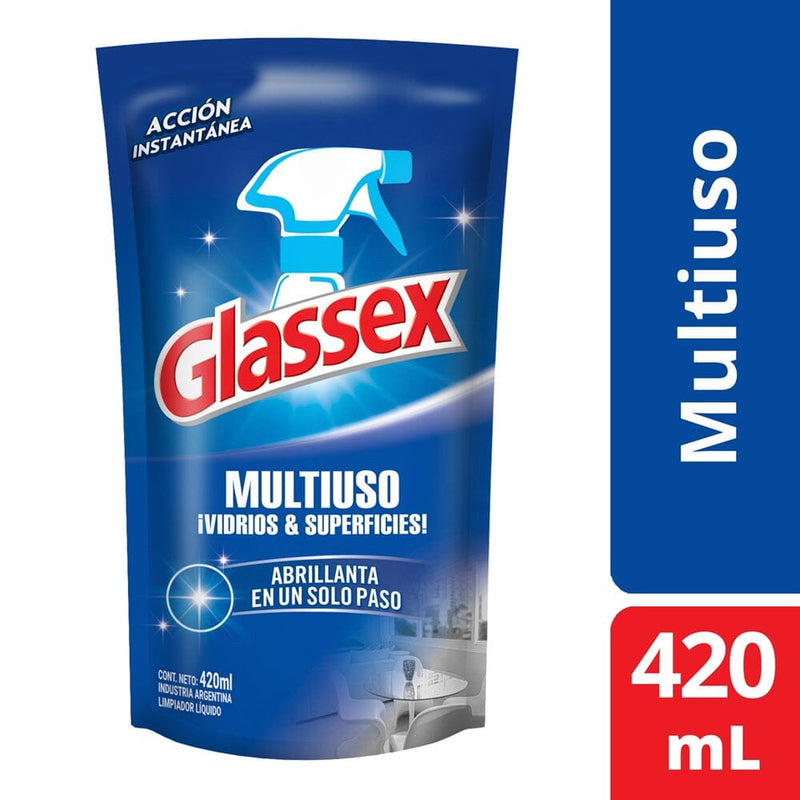 Limpiador Multiuso Recarga Doypack 420ml ASEO Y LIMPIEZA GLASSEX 