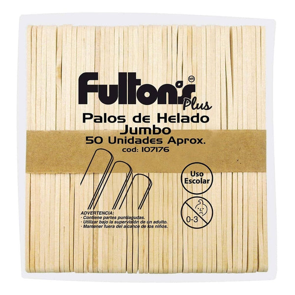 Palos De Helado Natural Jumbo 50 Un OFICINA Y LIBRERIA FULTONS 