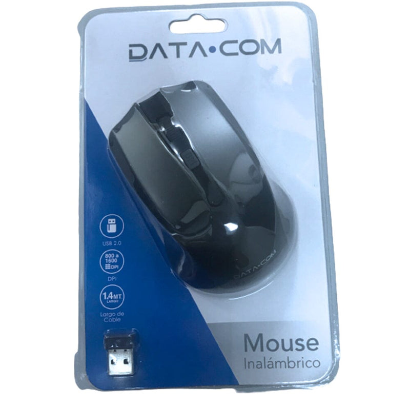 Mouse Inalámbrico Óptico 2.4 G Negro TECNOLOGÍA DATACOM 