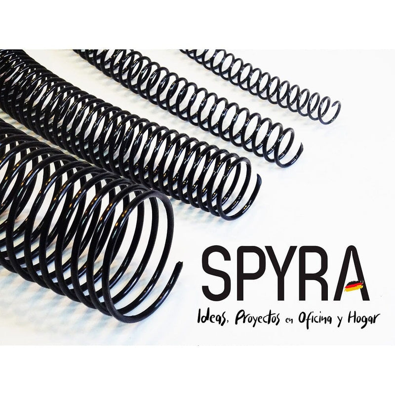 Espiral Encuadernacion Plastico 10 Mm Negro 100 Un