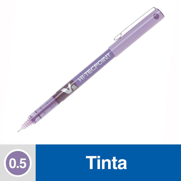 Lápiz Tinta 0.5 Mm Punta Fina Violeta Hi Tecpoint V5 OFICINA Y LIBRERIA PILOT 