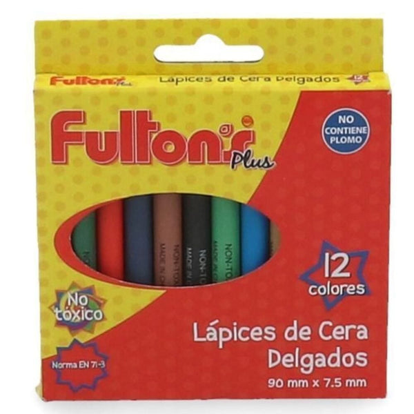 Lápices Cera Delgado 12 Un OFICINA Y LIBRERIA FULTONS 