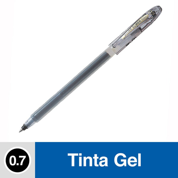 Lápiz Tinta Gel 0.7 mm Punta Media Negro Super Gel Grip De Goma OFICINA Y LIBRERIA PILOT 