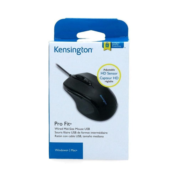 Mouse Usb Pro Fit Mediano Negro TECNOLOGÍA KENSINGTON 