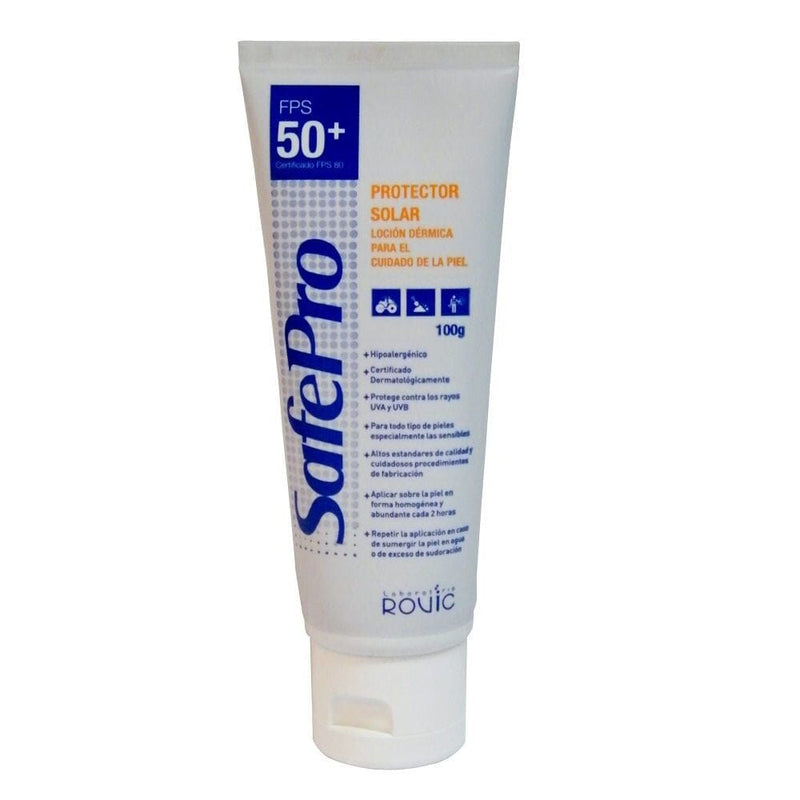 Protector Solar Fps 50+ 100 Gr CUIDADO PERSONAL SAFEPRO 