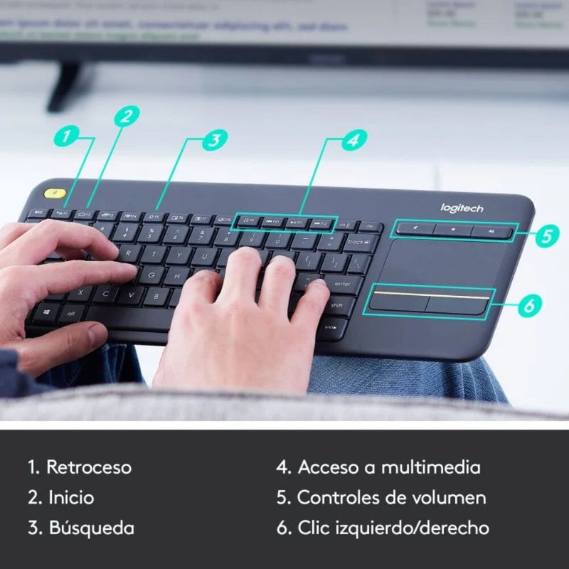 Teclado Inalámbrico K400 Plus Smart Tv TECNOLOGÍA ODIS 