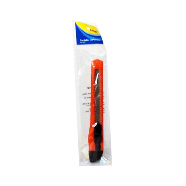 Cuchillo Cartonero Chico Guía Corta Freno Presión Plástico OFICINA Y LIBRERIA FULTONS 