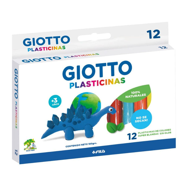 Plasticina Redonda 12 Colores OFICINA Y LIBRERIA GIOTTO 