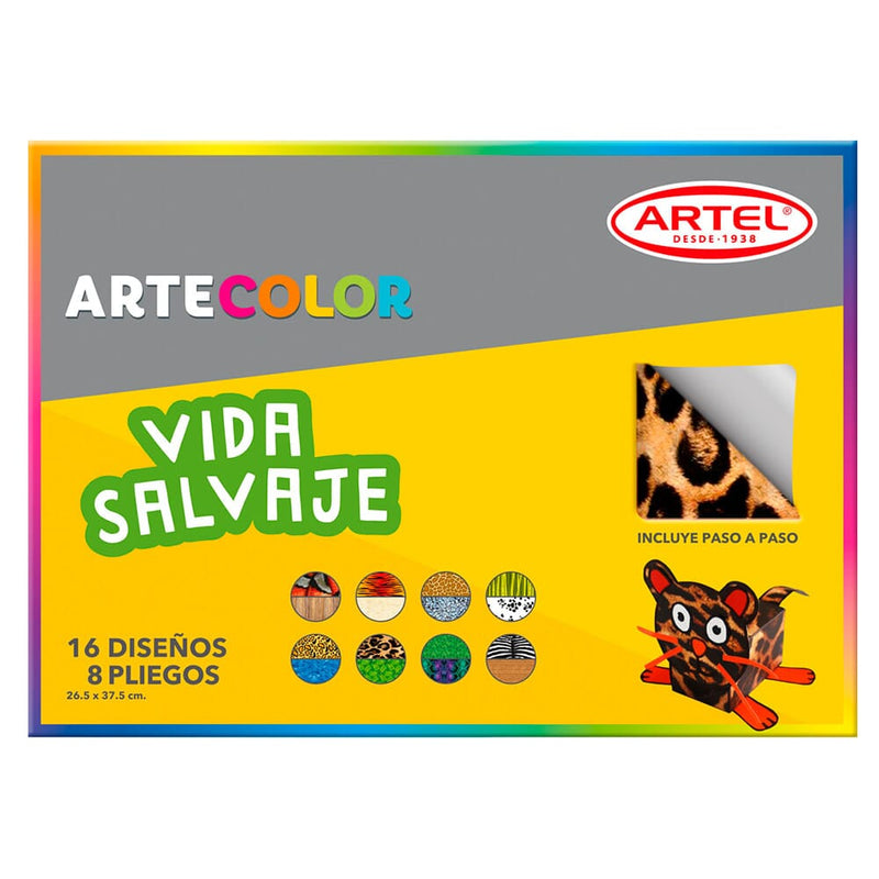 Carpeta C/Papel Vida Salvaje 26X37 Cm. 16 Dis. OFICINA Y LIBRERIA ARTEL 