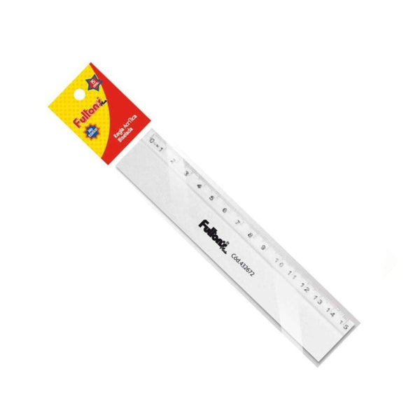 Regla Acrílica 15 Cm Bolsa Con Header OFICINA Y LIBRERIA FULTONS 