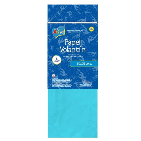 Papel Seda Celeste 50X75 Cm 22 Gr 1 Pieza OFICINA Y LIBRERIA ART & CRAFT 