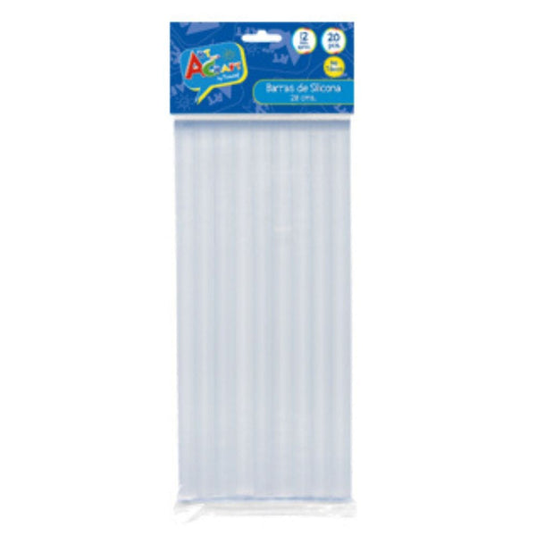 Silicona Barra Transparente 11.5 Mm 30 Cm 6 Un OFICINA Y LIBRERIA ART & CRAFT 