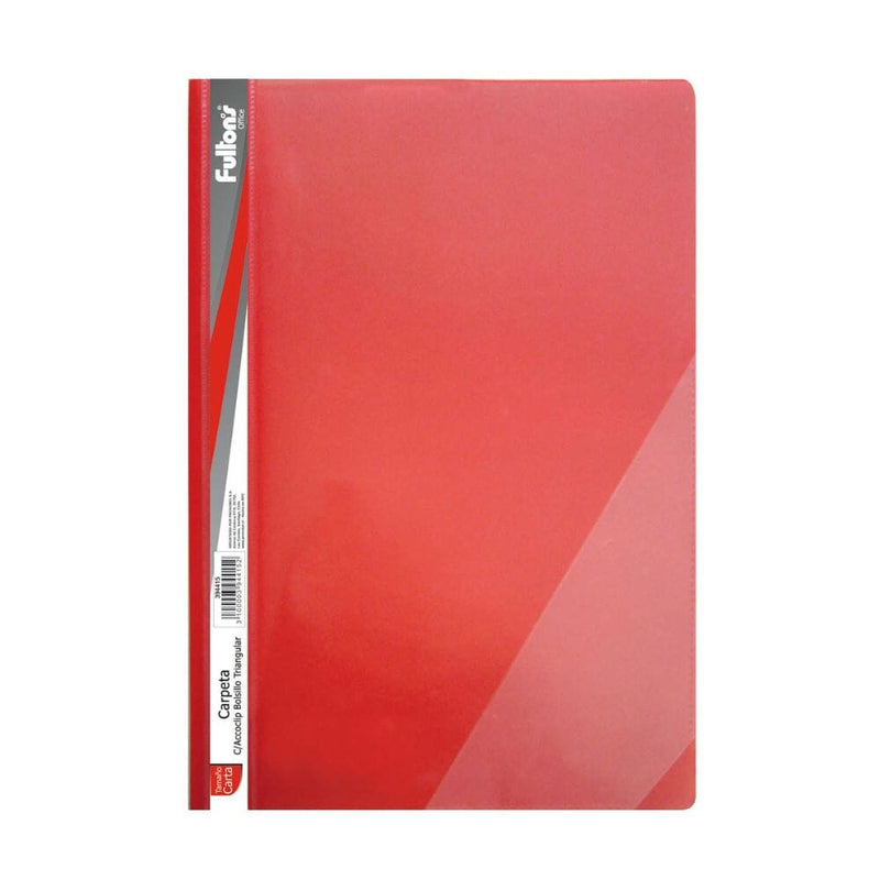Carpeta Vinil Oficio Con Acco Y Bolsa Roja OFICINA Y LIBRERIA FULTONS 