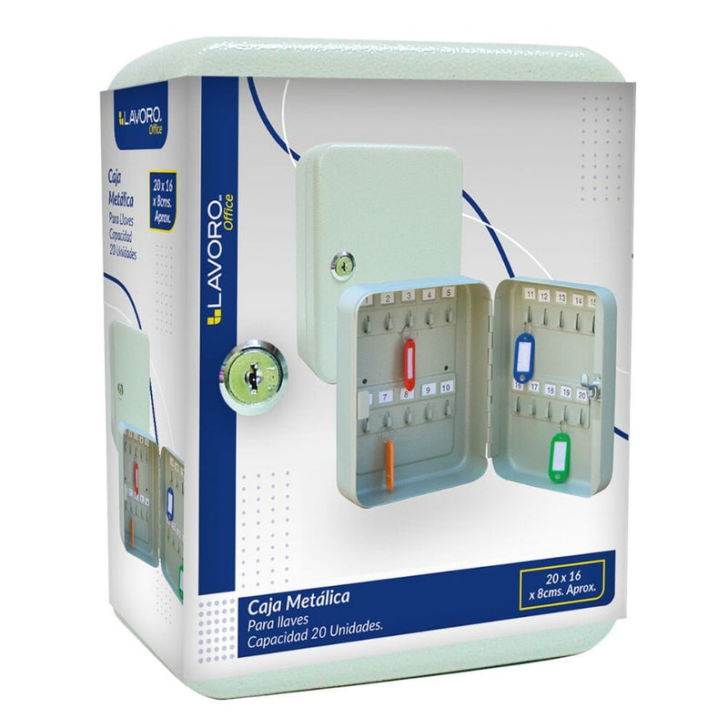 Caja Metal Para 20 Llaves OFICINA Y LIBRERIA LAVORO 