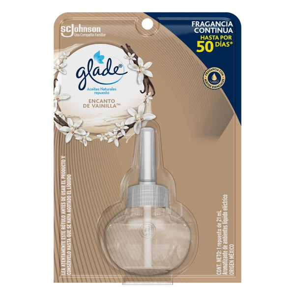 Desodorante Ambiental Electrico Recarga 21 Ml Aceite Natural Vainilla ASEO Y LIMPIEZA GLADE 